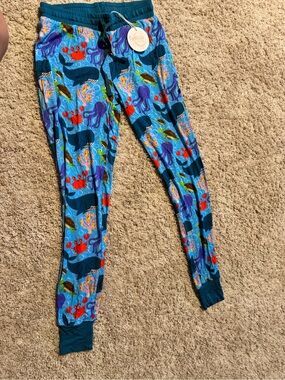 Snuggle Bums XS Women's Blue Ocean Print Pajama Pants